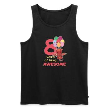 Drache zum 8. Geburtstag Kinder acht Jahre alt - Männer Premium Bio Tank Top - Schwarz - Vorne - Michal (187cm)