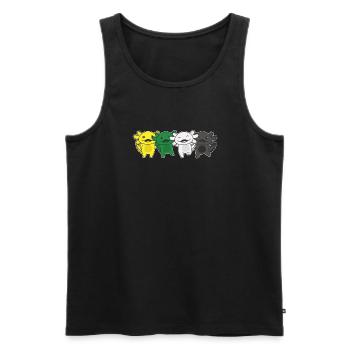 Skoliosexuell Flag Pride LGBTQ süßer Axolotl - Männer Premium Bio Tank Top - Schwarz - Vorne - Michal (187cm)
