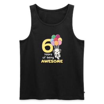 Dalmatians for 6th birthday children six years - Men's Premium Organic Tank Top - black - Front - AI Model Male 178 light (178cm)