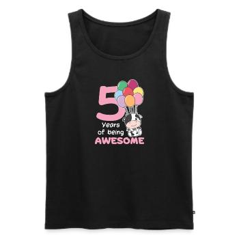 Vache pour les enfants de 5 ans - Débardeur bio Premium Homme - noir - Devant - Michal (187cm)