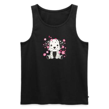 Dalmatian animaux mignons pour enfants kawaii - Débardeur bio Premium Homme - noir - Devant - Michal (187cm)