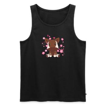 Okapi süße Tiere für Kinder Kawaii - Männer Premium Bio Tank Top - Schwarz - Vorne - AI Model Male 178 light (178cm)