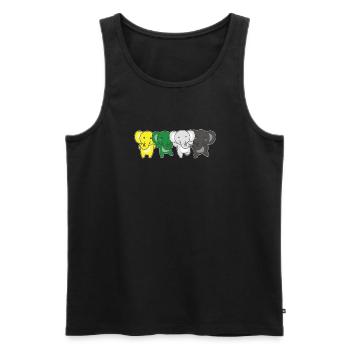 Scoliosexual Flag Pride LGBTQ Cute Elephant - Men's Premium Organic Tank Top - black - Front - Michal (187cm)