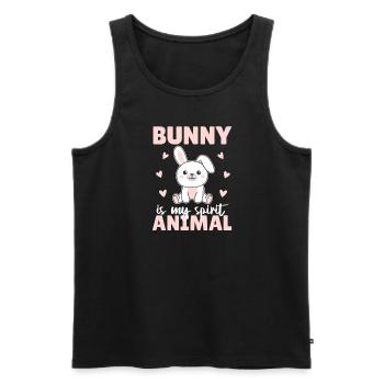 Le lapin est mon animal spirituel - süßer Hase - Débardeur bio Premium Homme - noir - Devant - Michal (187cm)