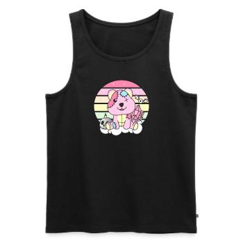 Kawaii Gothic Quokka Pastel Gothic Goth - Men's Premium Organic Tank Top - black - Front - Michal (187cm)