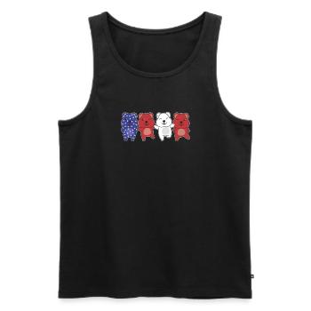Quokka pour le quatrième juillet Drapeau des États-Unis Quokka - Débardeur bio Premium Homme - noir - Devant - Michal (187cm)