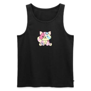 Kawaii Gothic Raccoon Pastel Gothic - Men's Premium Organic Tank Top - black - Front - AI Model Male 178 light (178cm)