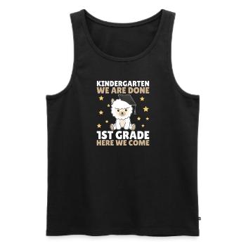 Kids Kindergarten graduate Alpaka 1st grade - Männer Premium Bio Tank Top - Schwarz - Vorne - Michal (187cm)