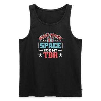 Book lover design with books for literature - Men's Premium Organic Tank Top - black - Front - Michal (187cm)