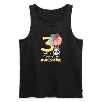 Panda pour les enfants de trois ans - Débardeur bio Premium Homme - noir - Devant - Michal (187cm)