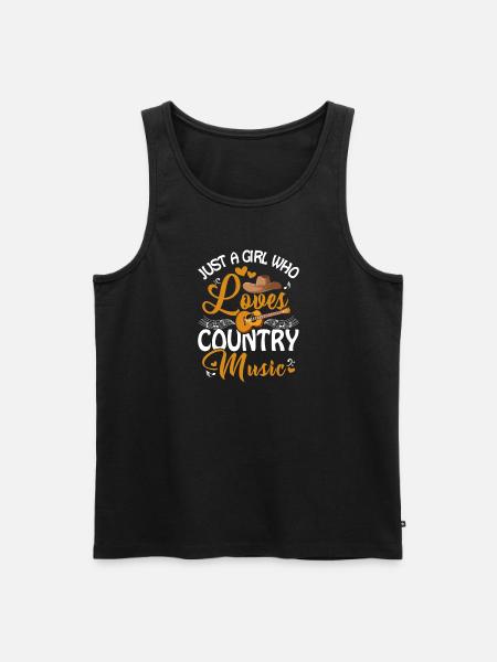 Just a girl who loves country music - Men's Premium Organic Tank Top - black