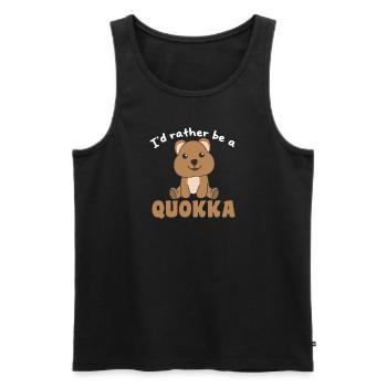 I'd rather be a quokka - sweet quokka - Men's Premium Organic Tank Top - black - Front - Michal (187cm)