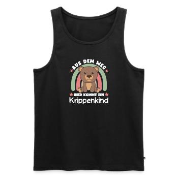 Aus Dem Weg Hier Kommt Ein Krippenkind Bär - Männer Premium Bio Tank Top - Schwarz - Vorne - AI Model Male 178 light (178cm)