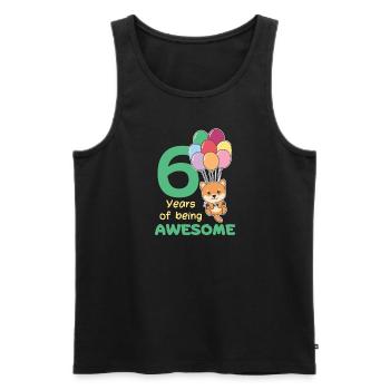 Shiba Inu for 6th birthday children six years old - Men's Premium Organic Tank Top - black - Front - Michal (187cm)