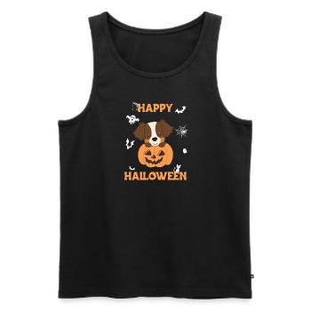 Sheperd australien dans Pumpkin Sweet Happy Halloween - Débardeur bio Premium Homme - noir - Devant - Michal (187cm)