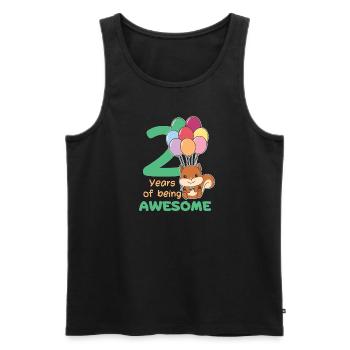 Squirrel for 2nd birthday children two years - Men's Premium Organic Tank Top - black - Front - Michal (187cm)