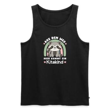 Aus Dem Weg Hier Kommt Ein Kitakind - Männer Premium Bio Tank Top - Schwarz - Vorne - Michal (187cm)