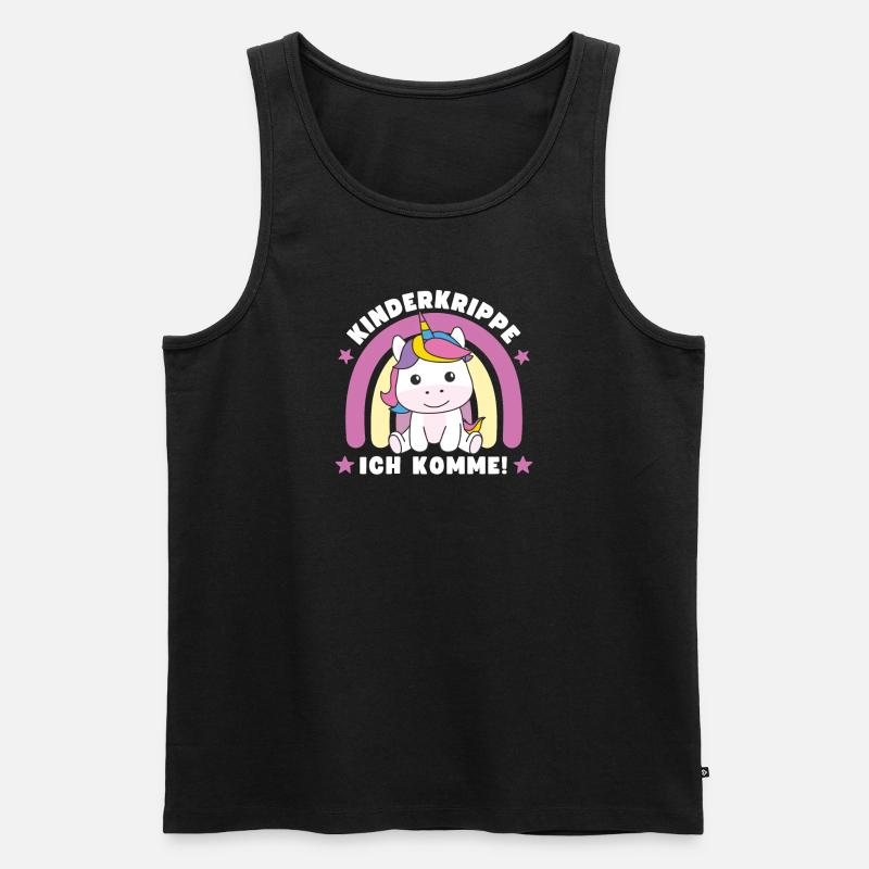 Kinderkrippe Ich Komme! - Männer Premium Bio Tank Top - Schwarz