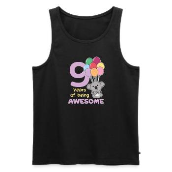 Koala pour les enfants de 9 ans de neuf ans - Débardeur bio Premium Homme - noir - Devant - Michal (187cm)