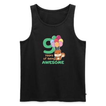 Squirrel for the 9th birthday children nine years - Men's Premium Organic Tank Top - black - Front - Michal (187cm)