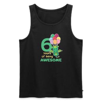 Dragon for 6th birthday children six years old - Men's Premium Organic Tank Top - black - Front - Michal (187cm)