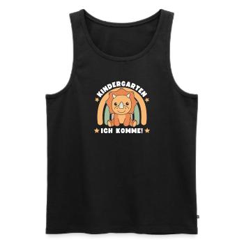 Kindergarten Ich Komme! - Männer Premium Bio Tank Top - Schwarz - Vorne - Michal (187cm)