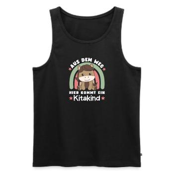 Aus Dem Weg Hier Kommt Ein Kitakind Pferd - Männer Premium Bio Tank Top - Schwarz - Vorne - Michal (187cm)
