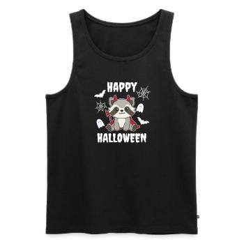 Raccoon Happy Halloween Devil Costume - Men's Premium Organic Tank Top - black - Front - Michal (187cm)