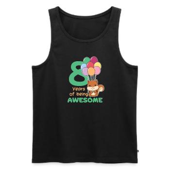 Eichhörnchen zum 8. Geburtstag Kinder acht Jahre - Männer Premium Bio Tank Top - Schwarz - Vorne - Michal (187cm)
