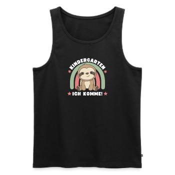 Kindergarten Ich Komme! - Männer Premium Bio Tank Top - Schwarz - Vorne - Michal (187cm)
