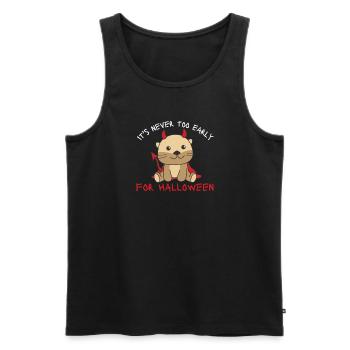 Otter it's never too early for Halloween devils - Men's Premium Organic Tank Top - black - Front - AI Model Male 178 light (178cm)