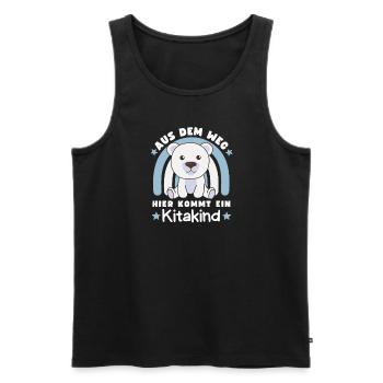 Aus Dem Weg Hier Kommt Ein Kitakind Eisbär - Männer Premium Bio Tank Top - Schwarz - Vorne - Michal (187cm)