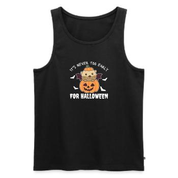 Otter it's never too early for Halloween pumpkin - Men's Premium Organic Tank Top - black - Front - AI Model Male 178 light (178cm)