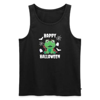 Frog Happy Halloween Devil Costume - Men's Premium Organic Tank Top - black - Front - Michal (187cm)