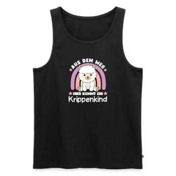 Aus Dem Weg Hier Kommt Ein Krippenkind Alpaka - Männer Premium Bio Tank Top - Schwarz - Vorne - AI Model Male 178 light (178cm)