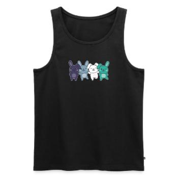 oriented aroace Flag Pride LGBTQ cute bunny - Men's Premium Organic Tank Top - black - Front - Michal (187cm)