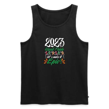 the last day of 2023 is 123123 - Männer Premium Bio Tank Top - Schwarz - Vorne - Michal (187cm)