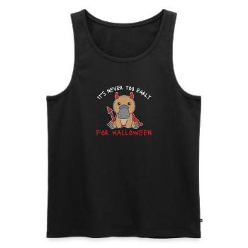 Platypus it's never too early for Halloween - Men's Premium Organic Tank Top - black - Front - AI Model Male 178 light (178cm)