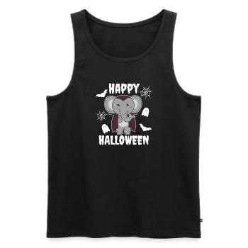 Elephant Happy Halloween Cute Vampire Costume - Men's Premium Organic Tank Top - black - Front - AI Model Male 178 light (178cm)