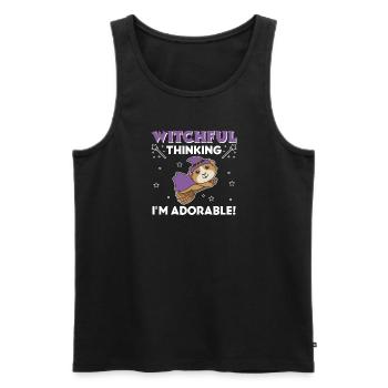Guinea Pig Halloween Witch Witch I'm Adorable - Men's Premium Organic Tank Top - black - Front - Michal (187cm)
