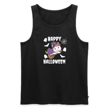 Licorne Joyeux Halloween Sorcière Enfants Sorcière Costume de Sorcière - Débardeur bio Premium Homme - noir - Devant - Michal (187cm)