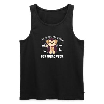 Labrador it's never too early for Halloween vampire - Men's Premium Organic Tank Top - black - Front - Michal (187cm)