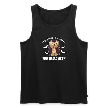 Otter it's never too early for Halloween vampire - Men's Premium Organic Tank Top - black - Front - AI Model Male 178 light (178cm)