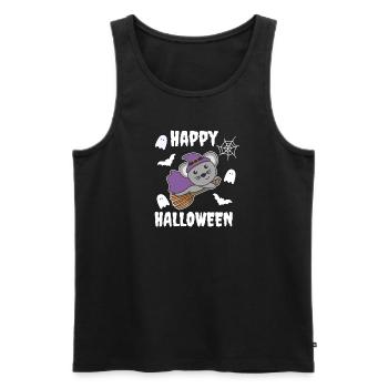 Souris Joyeux Halloween Sorcière Enfants Sorcière Costume de Sorcière - Débardeur bio Premium Homme - noir - Devant - Michal (187cm)