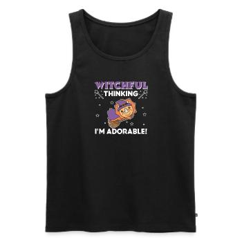 Triceratops Halloween Witch Witches I'm Adorable - Men's Premium Organic Tank Top - black - Front - Michal (187cm)