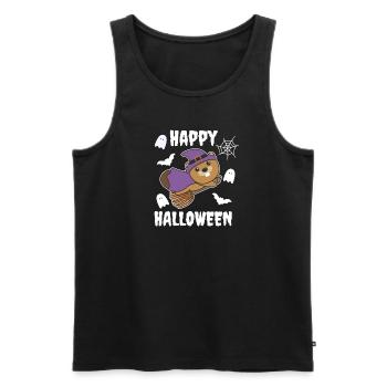 Castor Joyeux Halloween Sorcière Enfants Sorcière Costume de Sorcière - Débardeur bio Premium Homme - noir - Devant - Michal (187cm)