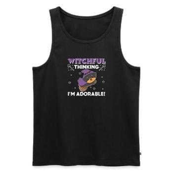 Rottweiler Halloween Witch Witches I'm Adorable - Men's Premium Organic Tank Top - black - Front - Michal (187cm)