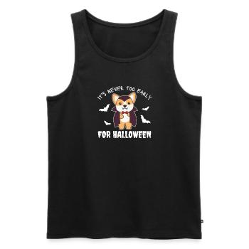 Corgi it's never too early for Halloween vampire - Men's Premium Organic Tank Top - black - Front - Michal (187cm)