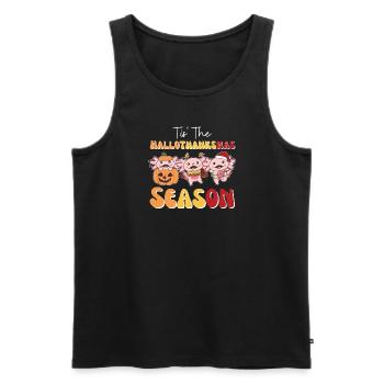 Tis' the Hallothanksmas Season Axolotl - Débardeur bio Premium Homme - noir - Devant - AI Model Male 178 light (178cm)