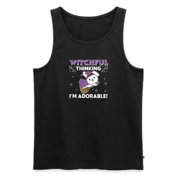 Bunny Halloween Witch Witches I'm Adorable - Men's Premium Organic Tank Top - black - Front - Michal (187cm)